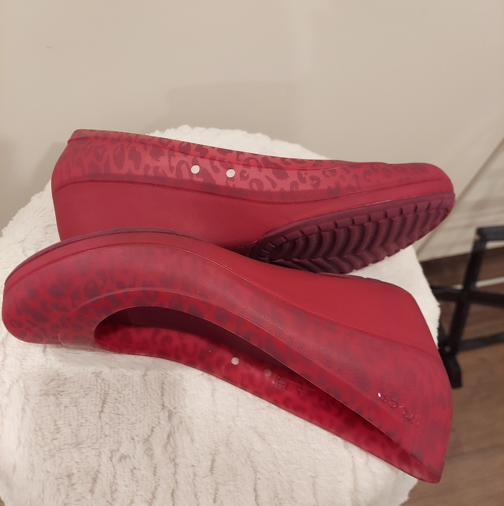Crocs wedges shoes size  w 8 - Picture 6 of 7